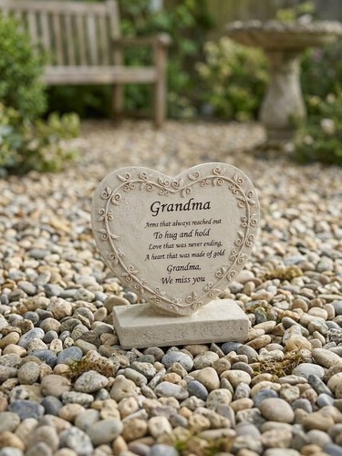 Grandma memorial heart stone - grandma,