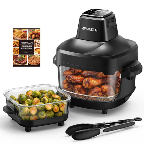 Portable glass air - air, fryer