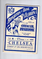 Programme Brighton v Chelsea