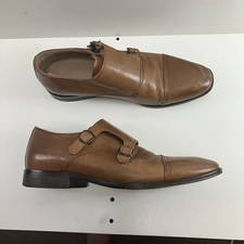 Reiss Leather Monk Strap Brown Shoes Mens Size UK 7 EU 41