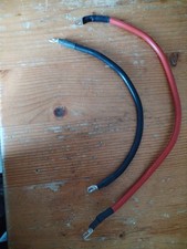 ⚡2 x Cable Wire Lead Strap Eyelet Red Black Earth Negative Positive 16mm Hi-flex