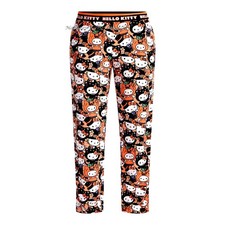 Womens Hello Kitty Halloween Pajama Pants Sleep Lounge Fleece S M L XL 2X 3X 80s