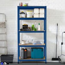 Neo Shelving Garage Racking 5 Tier Blue Large Steel Unit Storage Racks 180x90x40