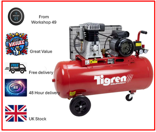 Tigren 100ltr 3hp belt - 3hp, driven
