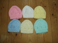 New hand knitted baby hat in