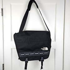 Vintage The North Face Messenger Shoulder Bag Satchel Reflective Stripe Black