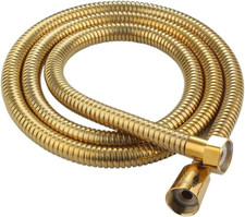 1.5M Gold Stainless Steel Antique Brass Shower Hose Replacement Hand Spray Pipe 