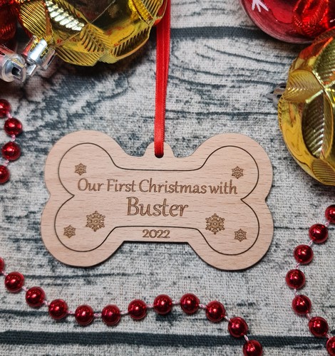 Personalised dog bauble puppy - bauble,