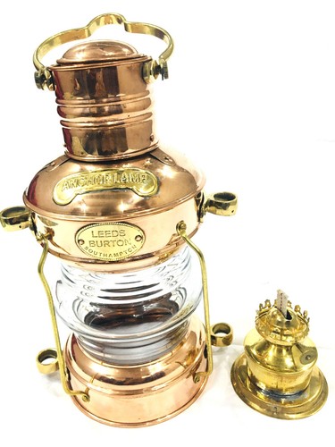 Brass oil lantern - 12'',