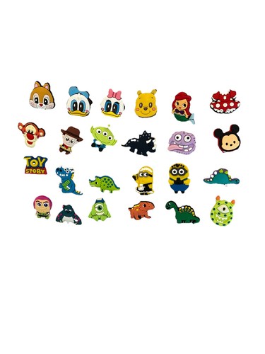 24x croc charms - lot, disney