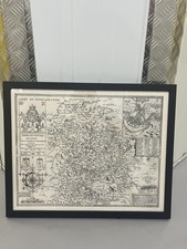 FRAMED. Old Map of Shropshire