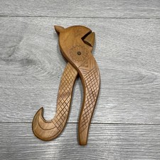 Vintage Hand Carved Wooden Squirrel Nut Cracker
