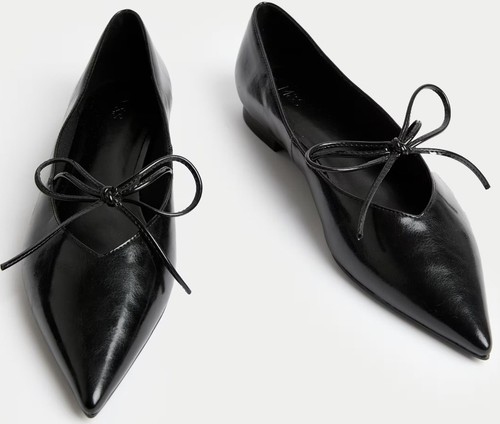 Bow flat pointed pumps - bow, uk7