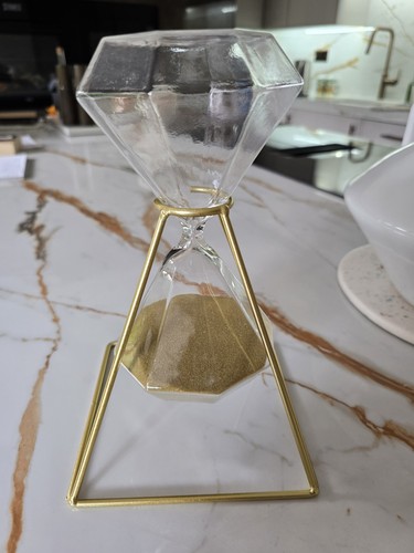 Hourglass gold coloured frame - hourglass,