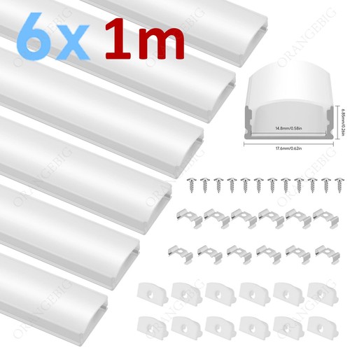 Led profiles aluminium - 6x, 1m