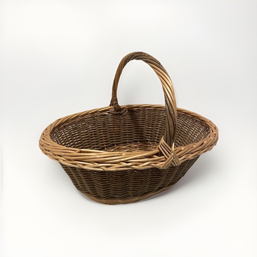 Vintage wicker shopping basket - shopping,