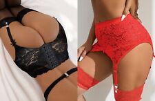 Ladies Suspender Belt Sexy Lingerie Dress Erotic Garter Size 12 14 16 18 20 22