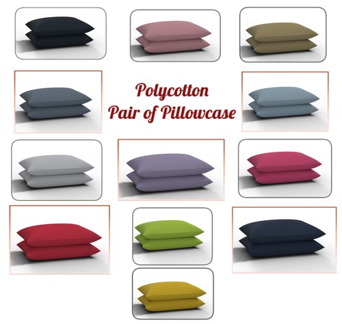 Pair polycotton pillowcases - pair,
