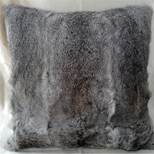 Real rabbit pelt fur pillow - rabbit,
