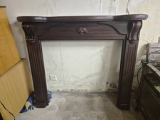Oak fire surround, dark brown