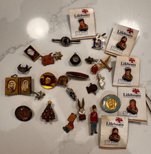 Antique Vintage badges pins brooches etc collection x 30