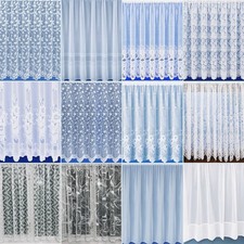 White Net Curtain - Straight
