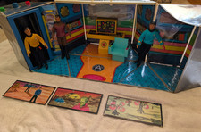 1975 Mego Star Trek USS Enterprise w Spock Kirk Klingon Control Panel Chair