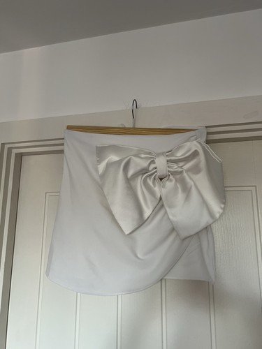 Zara white giant bow satin - zara,