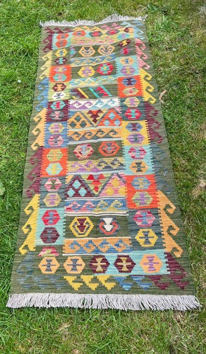 Handmade afghan wool rug - afghan,
