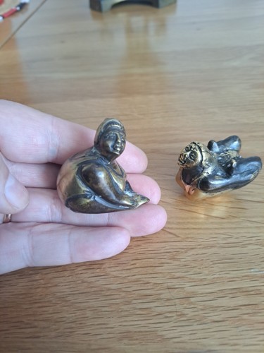 Two vintage brass - , yoga