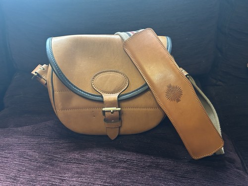 Purdey tan leather shotgun - leather,