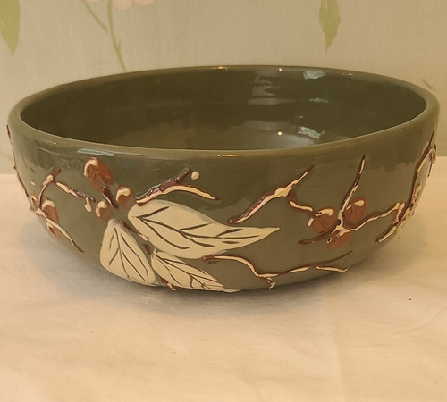 Green ivy bowl - ivy,