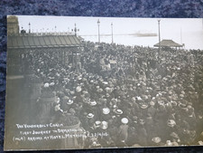 POSTCARD BRIGHTON VANDERBILT COACH IST JOURNEY ARRIVAL AT HOTEL METROPOL 1908 RP