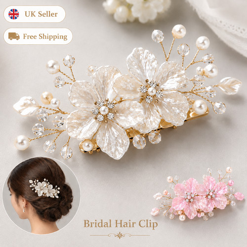 Bridal hair comb pearl crystal - bridal,