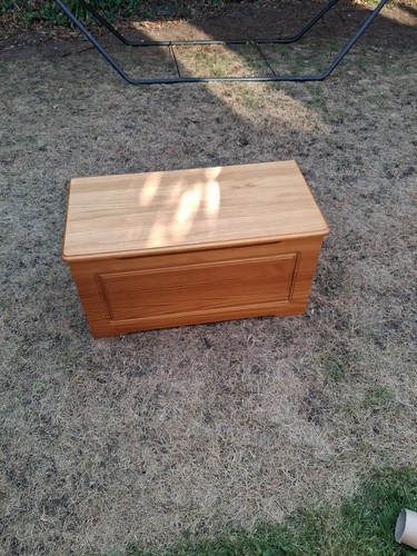 Vintage pine ottoman toybox - vintage,