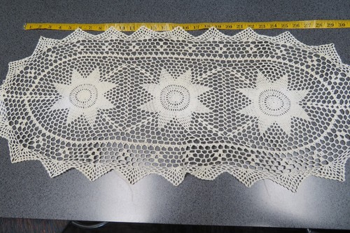 Vintage hand crocheted - crocheted, buffet