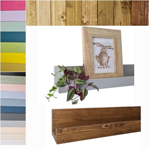Wooden photo shelf - wooden, handmade