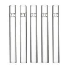 One Hitter Chillum, Pure Borosilicate Glass, No Colour Additives, 9CM, 5 Pipes