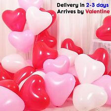100 LOVE HEART SHAPE BALLOONS