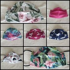 Face Mask Cotton Double Layer With Filter Pocket Handmade Washable Adult