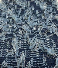 Blue Mix Textured Mesh Tassel