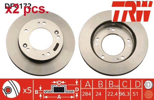Pcs front brake disc - pcs, set