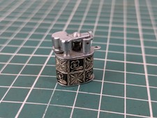 RARE VINTAGE 1950's PYGMY CIGARETTE LIGHTER For Keychain - Floral Enamel Design