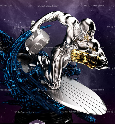 Silver surfer with - silver, infinity
