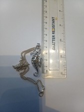 Silver Colour Seahorse Necklace Pendant With Pearl Chain