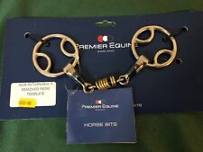 CLEARANCE NEW PREMIER EQUINE SWEET IRON BEVEL  BIT BRASS ALLOY ROLLER 4.5”