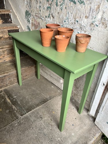 Green painted pine - painted, edwardian