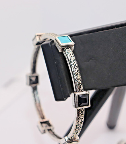 Lovely square silver tone - square,