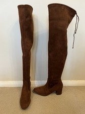 Stuart Weitzman Russell & Bromley Highland Brown Over The Knee OTK Boots UK 7.5