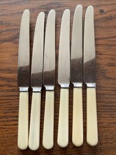 6 Antique Faux Bone Handled